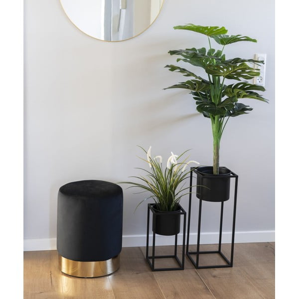 Komplet 2 črnih kovinskih lončkov House Nordic Marla-image-1