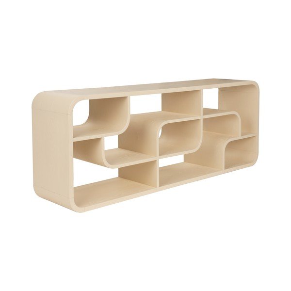 Kremno bel regal iz masivnega hrasta 60x160x35 cm Seven – Zuiver-image-4