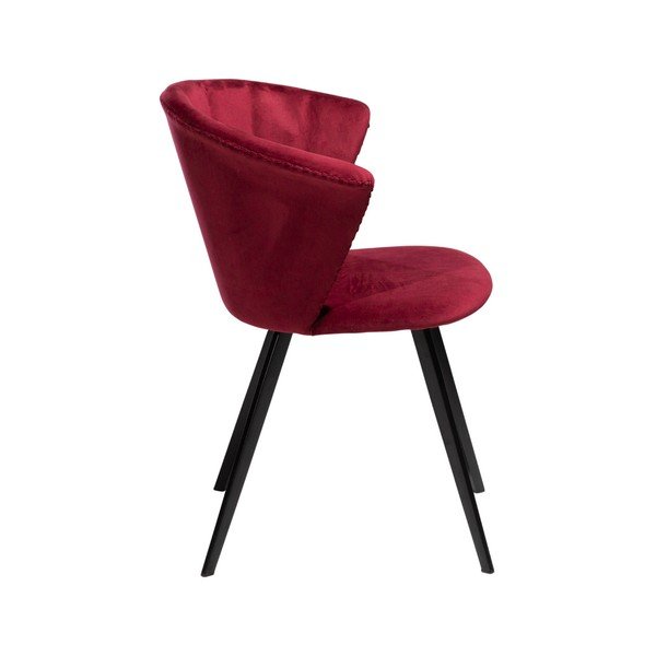 Vinsko rdeč fotelj DAN-FORM Denmark Merge Velvet-image-3