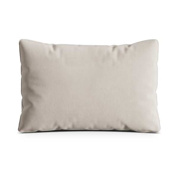 Bež žametna okrasna blazina za sedežno garnituro Kemi – Cosmopolitan Design