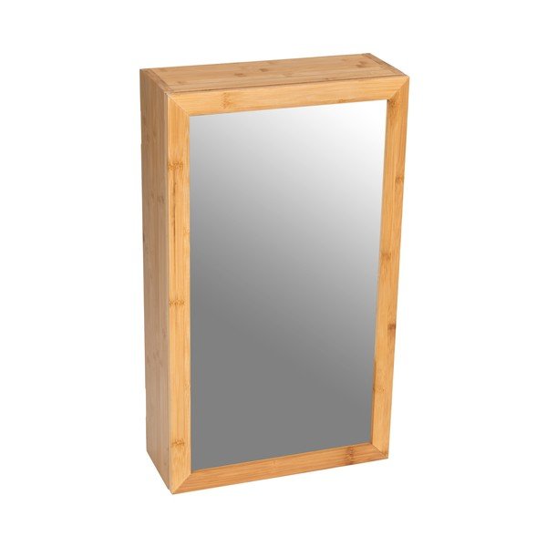 Kopalniška omarica iz bambusovega lesa z ogledalom Wenko Bambusa-image-3