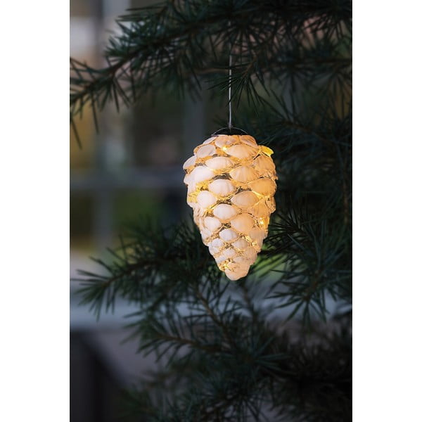 Bela viseča božična svetlobna dekoracija ø 5 cm Celina – Sirius-image-1