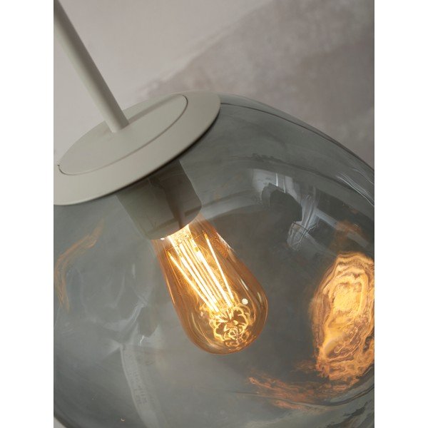 Siva viseča svetilka s steklenim senčnikom ø 12 cm Helsinki – it's about RoMi-image-4