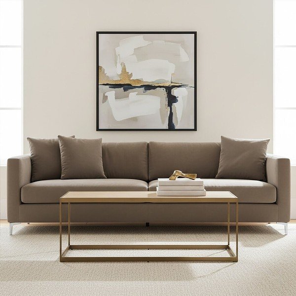 Rjava/v naravni barvi klubska mizica z mizno ploščo v hrastovem dekorju 40x120 cm Grenoble – Premier Housewares-image-3