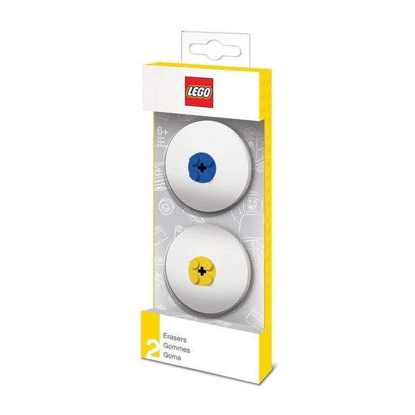 Komplet 2 radirk z modrimi in rumenimi detajli LEGO®