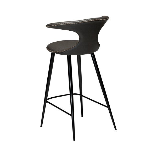 Temno siv barski stol iz umetnega usnja DAN-FORM Denmark Flair, višina 90 cm-image-2