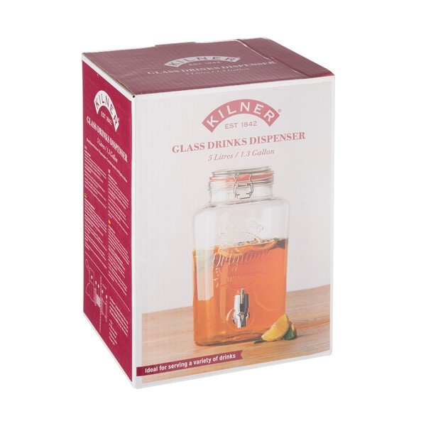 Steklena posoda za pijačo s pipo Kilner Original, 5 l-image-1
