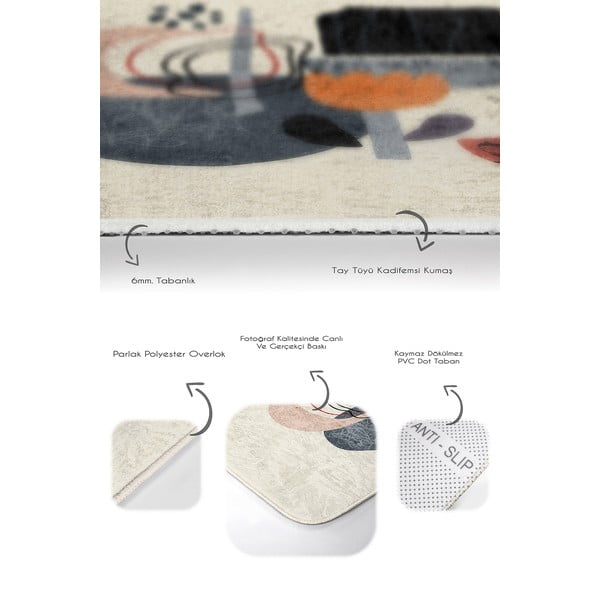 Bež žametne kopalniške preproge v kompletu 2 ks 60x100 cm – Mila Home-image-3