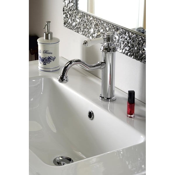 Stoječa armatura za umivalnik v sijajno srebrni barvi Vienna – Sapho-image-1