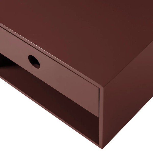 Bordo rdeča nočna omarica iz MDF plošč Nancy – WOOOD-image-3