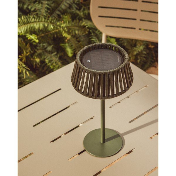 LED namizna/prenosljiva zunanja svetilka s solarnim panelom (višina 30 cm) Aldet – Kave Home-image-2