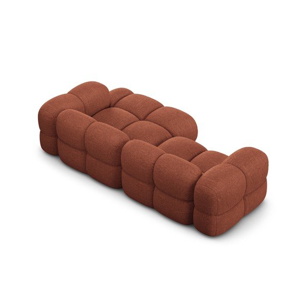 Opečnato oranžna kotna sedežna garnitura (desni kot/z ležalnikom) Loretto – Cosmopolitan Design-image-4