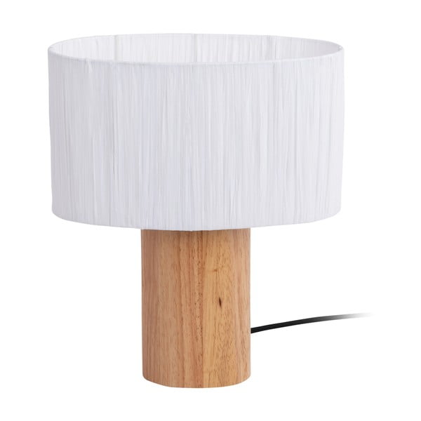 Bela/naravna namizna svetilka s senčnikom iz papirnatega prepleta (višina 30,5 cm)  Sheer Oval – Leitmotiv