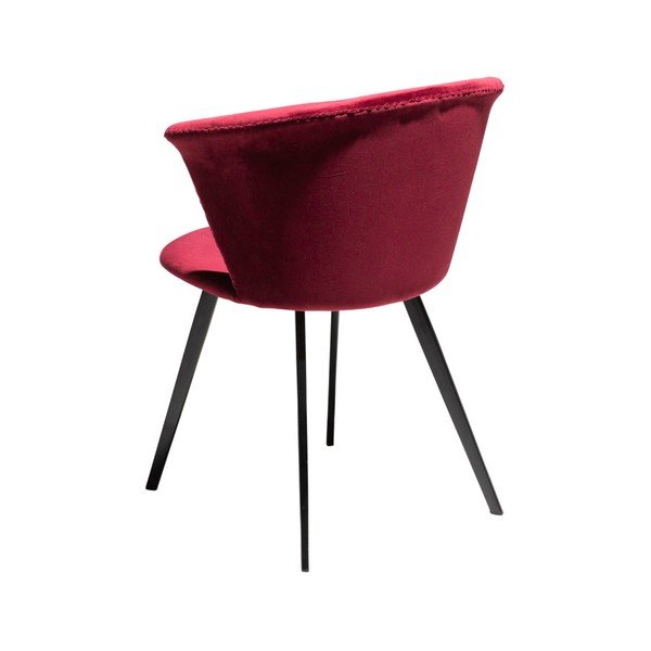 Vinsko rdeč fotelj DAN-FORM Denmark Merge Velvet-image-2