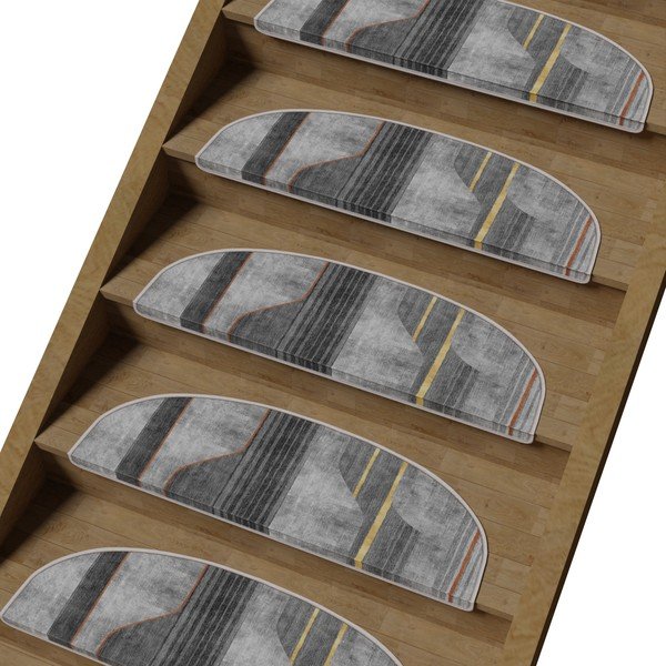 Sivi komplet preprog za stopnice 16 ks 20x65 cm Horizon – Vitaus-image-1