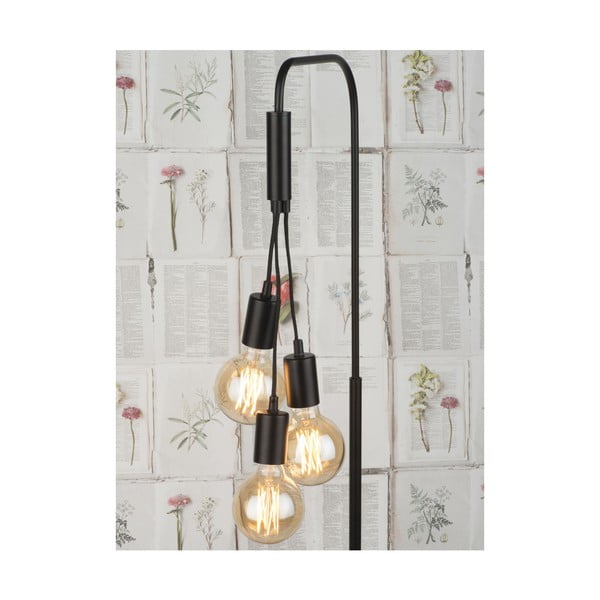 Črna/siva stoječa svetilka s kovinskim senčnikom (višina 190 cm) Oslo – it's about RoMi-image-2