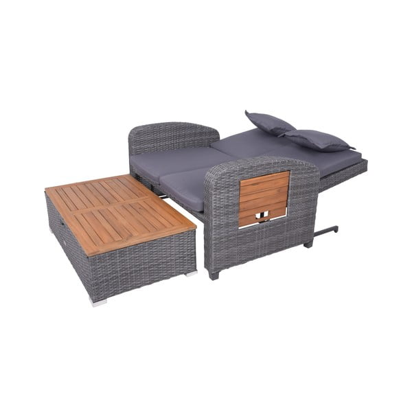 Siv vrtni kavč iz umetnega ratana Bari – Garden Pleasure-image-2