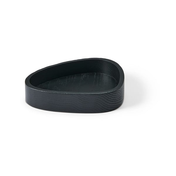 Črna dekorativna lesena škatla za shranjevanje 14x12,5x3 cm Curve S – LIND DNA