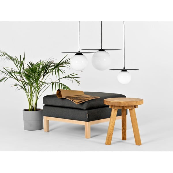 Črna viseča svetilka s steklenim senčilom ø 40 cm Skiva Ball – CustomForm-image-2