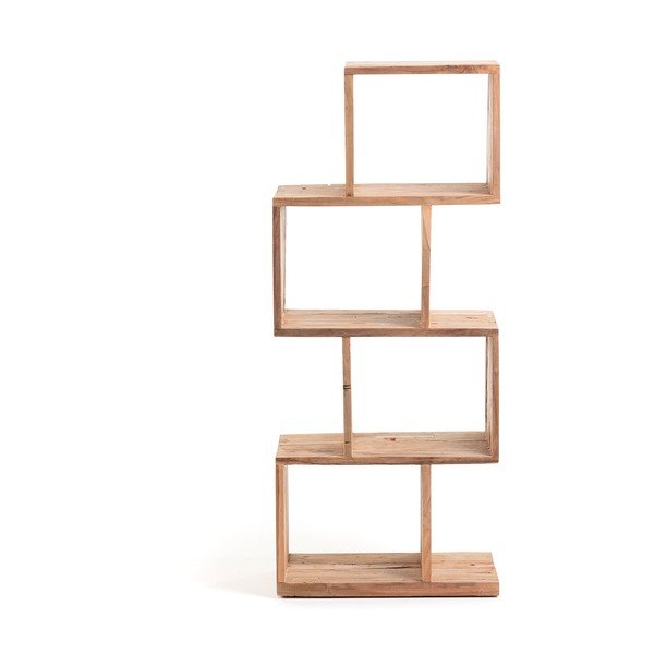 Regal iz masivnega tika v naravni barvi 55x132x30 cm Aroba – Kave Home