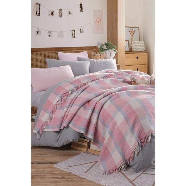 Rožnato pregrinjalo 180x220 cm Warm Soft – Mijolnir-image-1