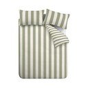 Zelena/kremno bela enojna posteljnina 135x200 cm Cove Stripe – Catherine Lansfield