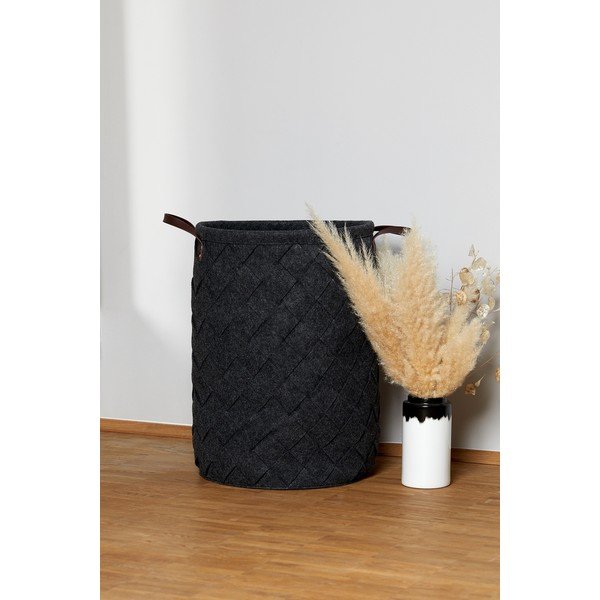 Koš za perilo črne barve Wenko Trovo, prostornina 75 l-image-1