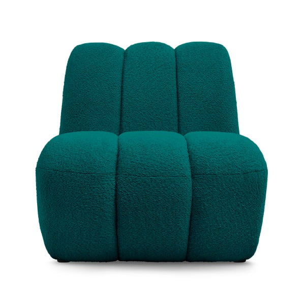 Turkizen fotelj iz tkanine bouclé Janissaire – Bobochic Paris-image-3