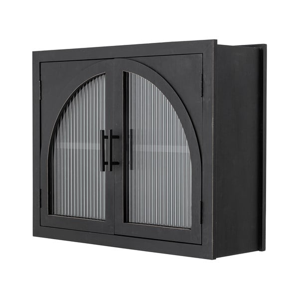Črna stenska vitrina iz masivne jelke 62x49x23 cm Lario – Bloomingville-image-2