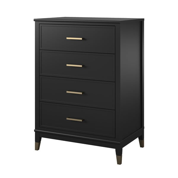 Črna komoda CosmoLiving by Cosmopolitan Westerleigh, 75 x 106 cm-image-2