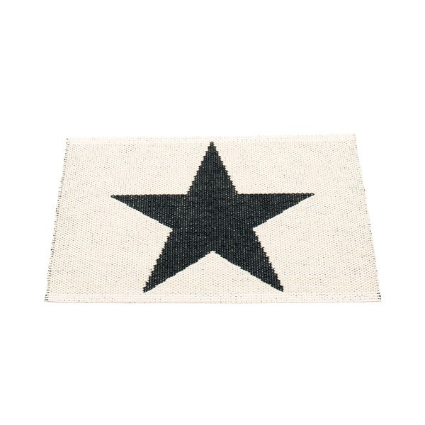 Črno-bela notranja in zunanja preproga 70x50 cm Viggo Black – Pappelina-image-1