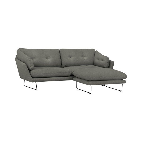 Komplet sivo-zelenega kavča in pufa Windsor & Co Sofas Comet-image-1