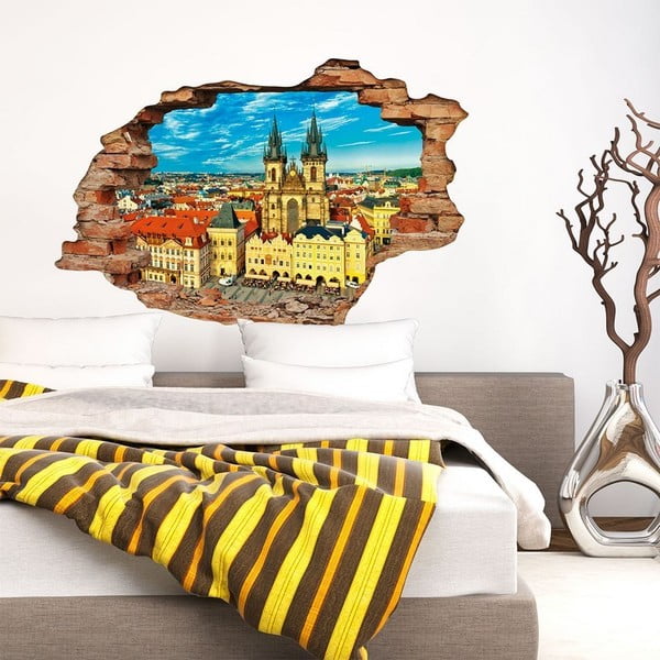3D stenska nalepka Ambiance Praga, 90 x 60 cm