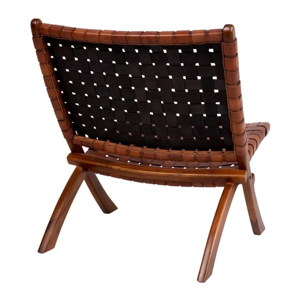 Zložljiv stol iz tikovine in usnja House Nordic Montana -image-3