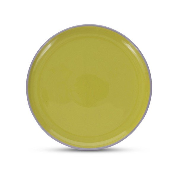 Zelen/vijoličen krožnik iz kamenine ø 26 cm Duo – ONA