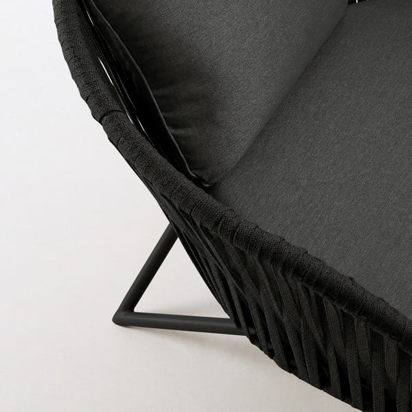 Črni vrtni fotelj Kave Home Branzie-image-1