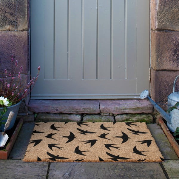 Predpražnik iz kokosovih vlaken 40x60 cm Swallows – Artsy Doormats-image-3