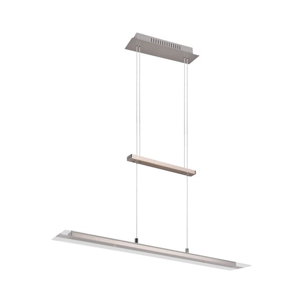 Siva LED viseča svetilka s steklenim senčnikom Milos – Reality-image-3