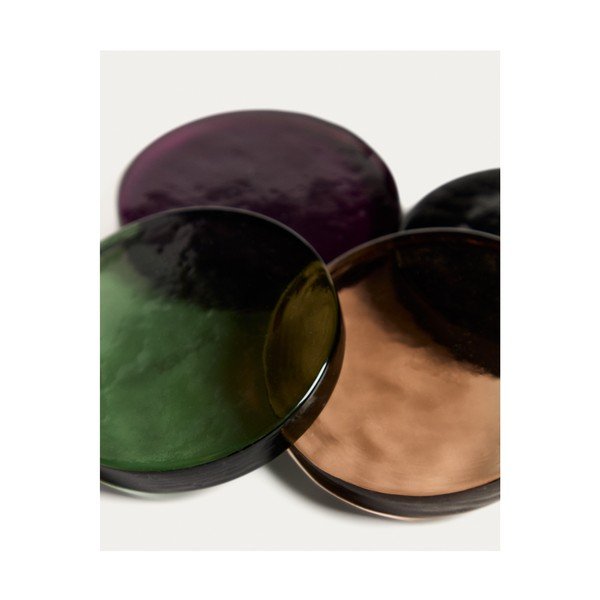 Temno rjav steklen podstavek za kozarec Obila – Kave Home-image-2