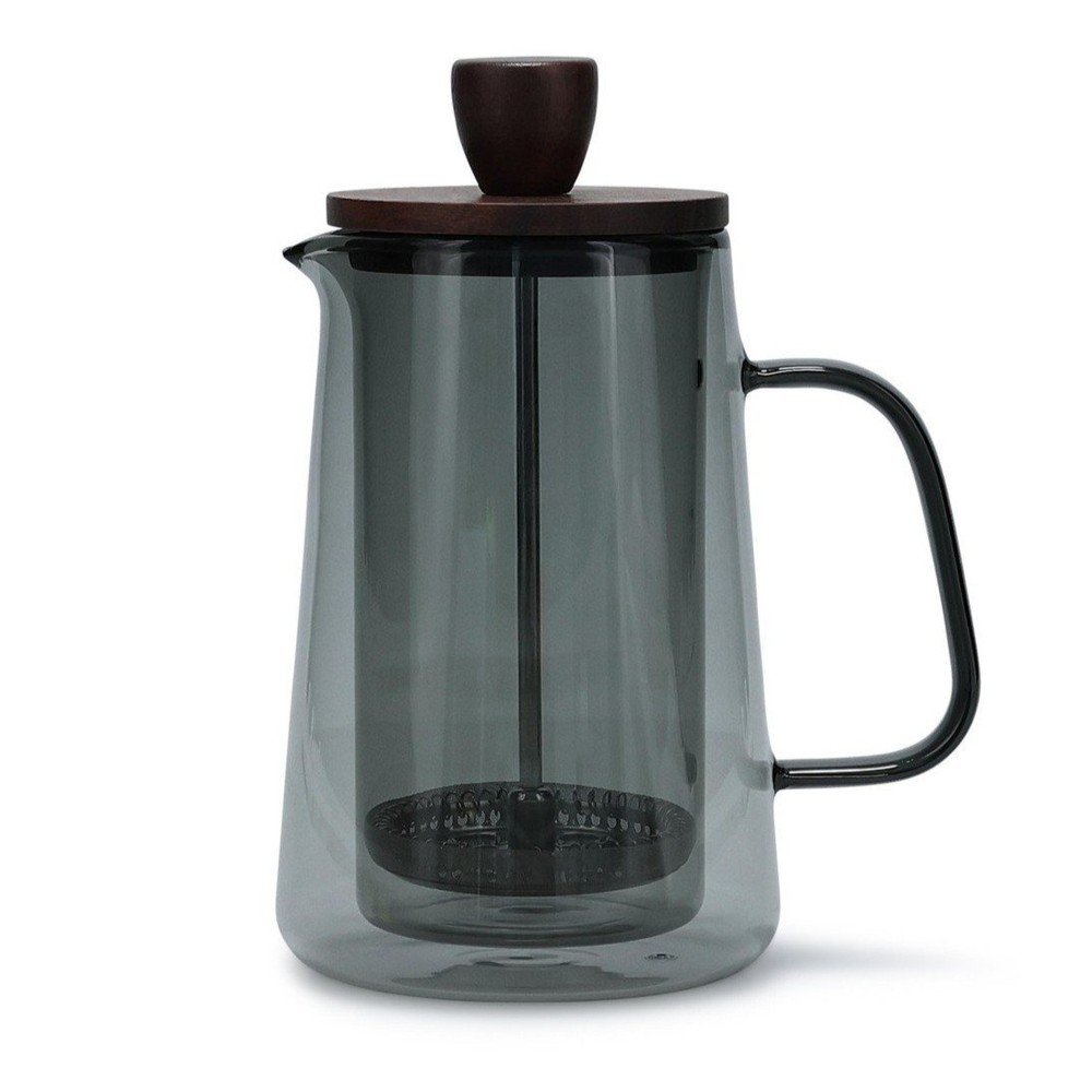 Siva steklena kafetiera 350 ml Luma