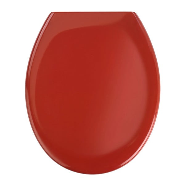 Rdeča straniščna školjka z enostavnim zapiranjem Wenko Premium Ottana, 44,5 x 37,5 cm