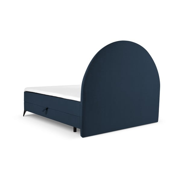 Temno modra boxspring postelja s prostorom za shranjevanje 160x200 cm Sunrise - Cosmopolitan Design-image-3