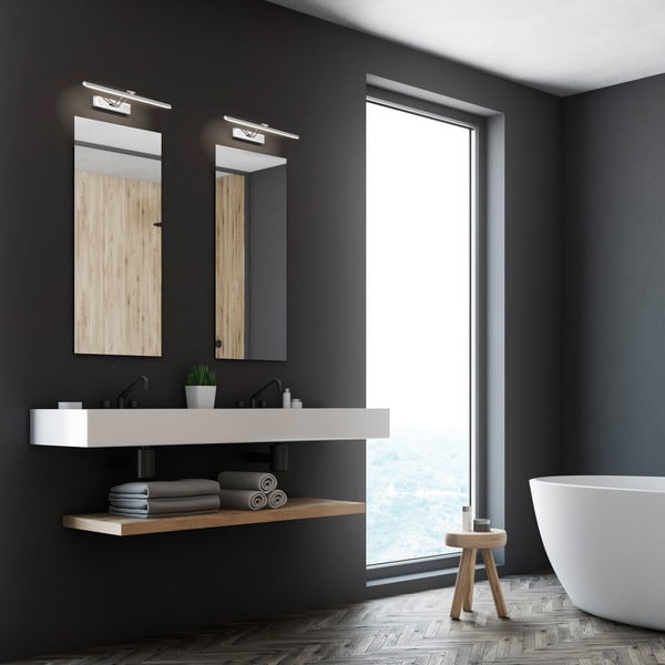 LED stenska svetilka v srebrni barvi Baabe – Fischer & Honsel-image-2