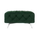 Temno zelen žameten tabure Chelsea – Ropez