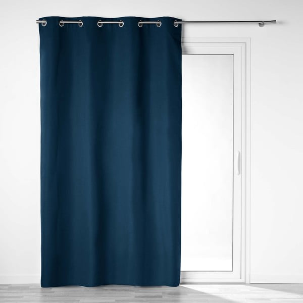 Temno modra zatemnitvena zavesa iz mikrovlaken 140x260 cm Obscure – douceur d'intérieur
