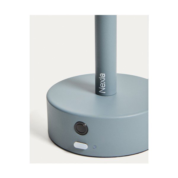 Svetlo modra kovinska LED namizna svetilka (višina 30 cm) Bow – Kave Home-image-3