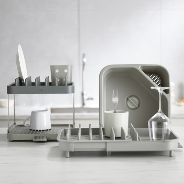 Siv plastičen nastavljiv odcejalnik posode 34x37 cm Duo – Joseph Joseph-image-1