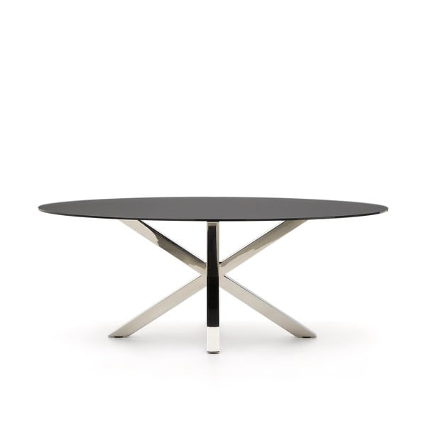 Jedilna miza s stekleno mizno ploščo 100x200 cm Argo – Kave Home-image-2