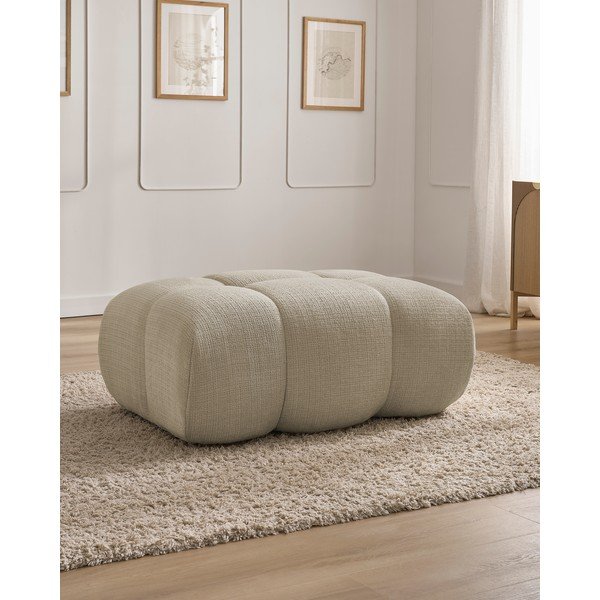 Bež tabure iz šenilje Ivane – Bobochic Paris-image-1