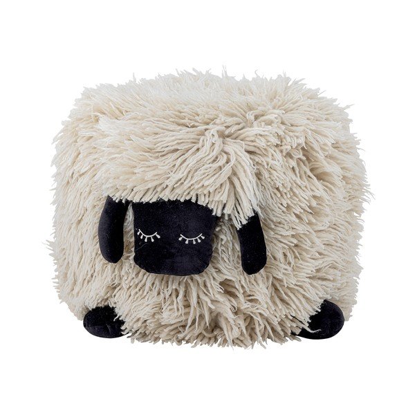 Kremno bela otroška vreča za sedenje iz volne Dolly – Bloomingville Mini